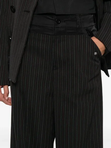 Pantaloni Sacai cu dungi negru