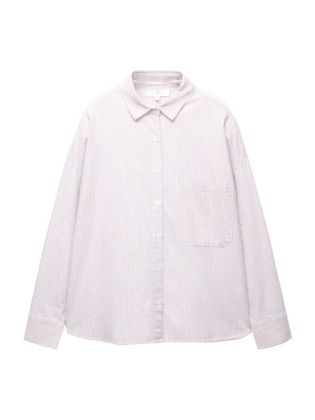 Pull&Bear Bluză PACIFIC mauve alb
