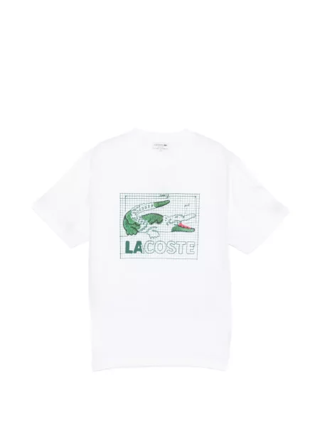 Tricou Lacoste cu imagine alb
