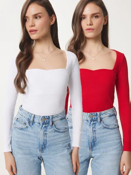 Happiness İstanbul Majica rdeča bela