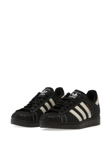 Sneakerși Adidas Campus cu imagine alergare din piele de căprioară negru