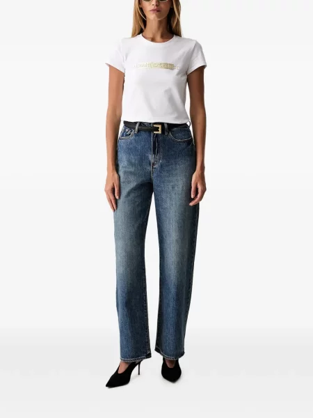 Tricou Armani Exchange cu autograf alb
