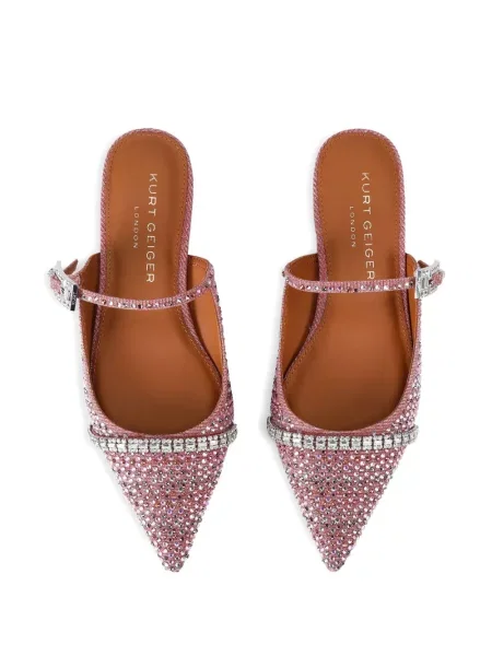Mulės Kurt Geiger London be kulniuko su sagtimis rožinė