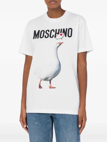 Tricou Moschino cu imagine alb