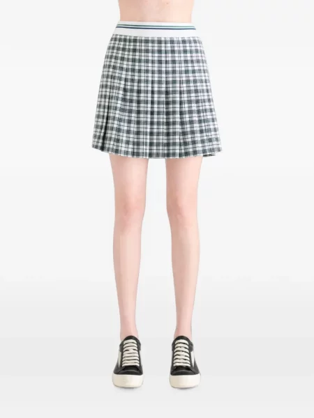 Fusta mini Burberry în carouri albastru