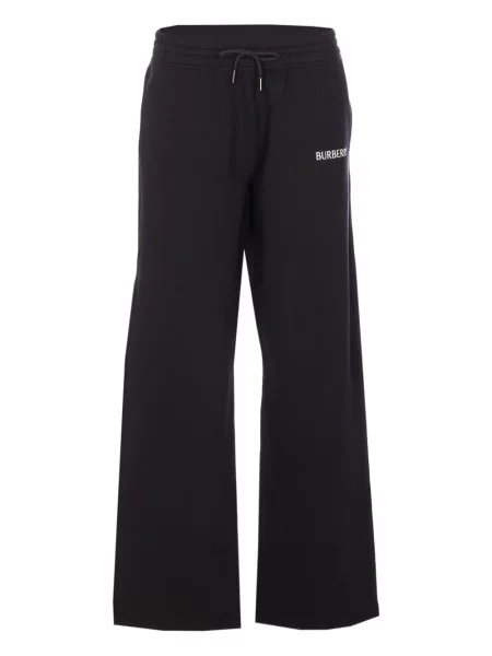 Pantaloni Burberry cu broderie negru