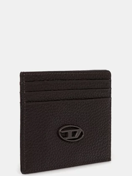 Diesel Usnjen etui za kartice HISSU EVO CARD CASE rjava