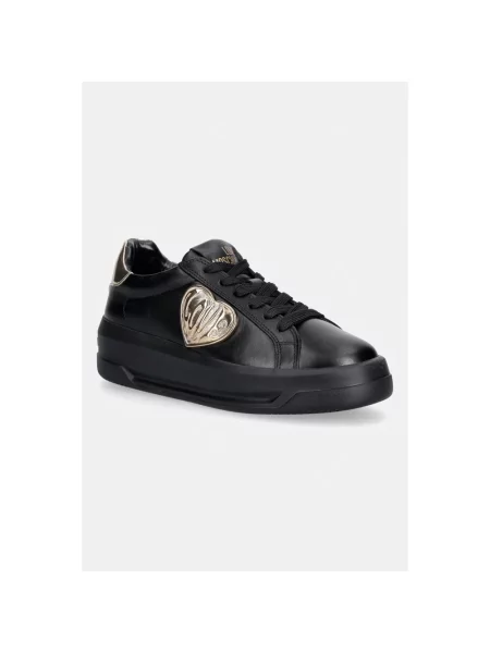 Sneakersy Love Moschino skórzane czarne