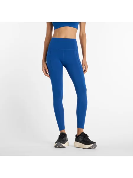 Legginsy do biegania New Balance Sleek – niebieskie