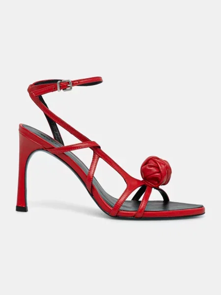 Rotate sandały skórzane czerwone