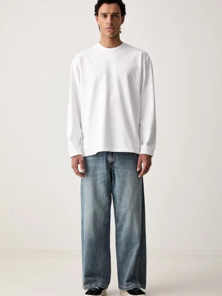 Levi's tričko s dlhým rukávom pánske s elastanom LS WORKWEAR biela