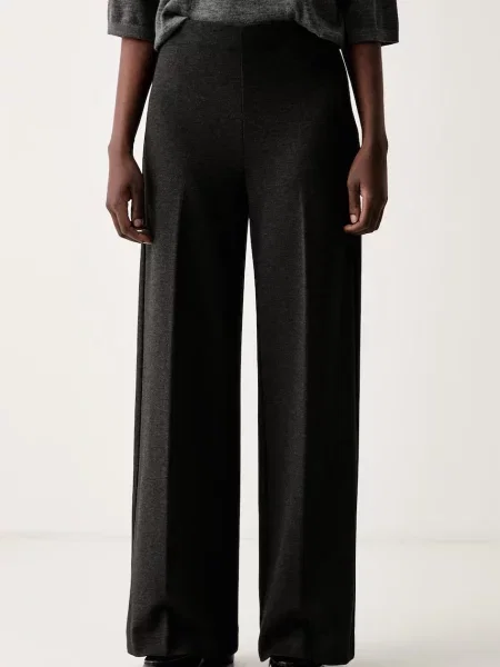 Marc O'Polo pantaloni wide leg pentru femei cu vâscoză gri