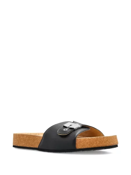 Sneakerși Balenciaga din piele cu cataramă negru