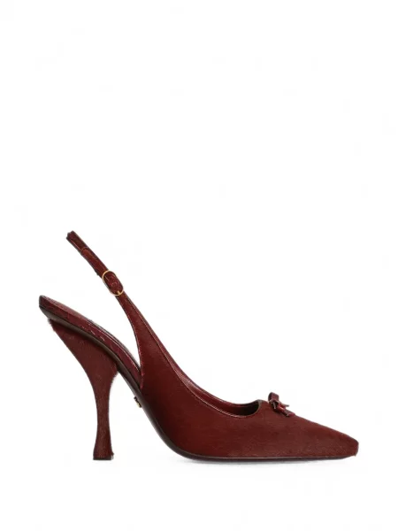 Pantofi cu toc Dolce & Gabbana slingback roșu