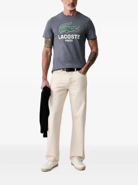Tricou Lacoste cu imagine gri