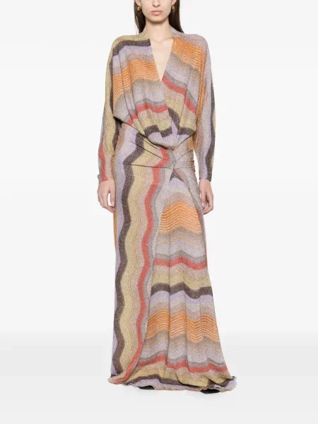 Lung rochie Missoni cu decolteu în V