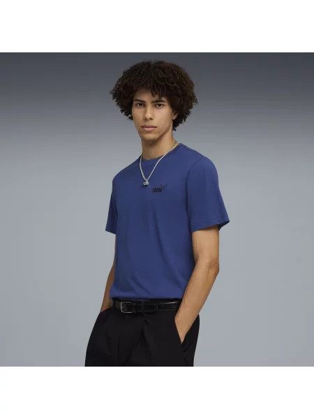 PUMA koszulka Essentials z małym logo No. 1 Odzież S niebieski
