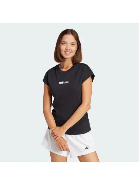 ADIDAS SPORTSWEAR Tricou funcțional Essentials Linear negru alb