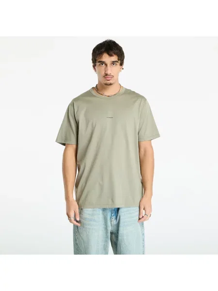 Короткая футболка C.p. Company с коротким рукавом из джерси серая