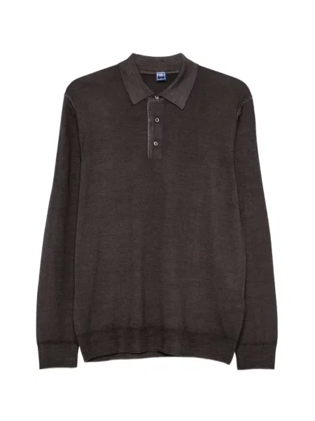 Gulerat tricou polo Fedeli gri
