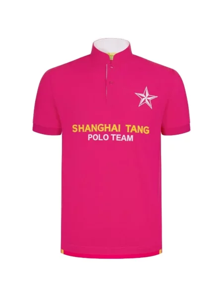 Tricou polo Shanghai Tang roz