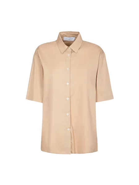 Koszula Gaëlle Paris z krótkim rękawem beżowa