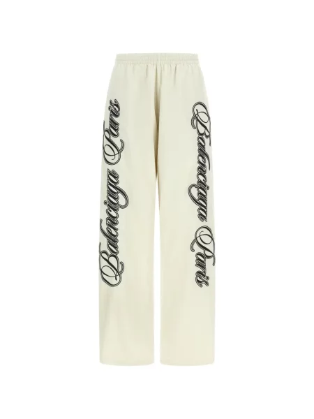 Pantaloni Balenciaga alergare alb