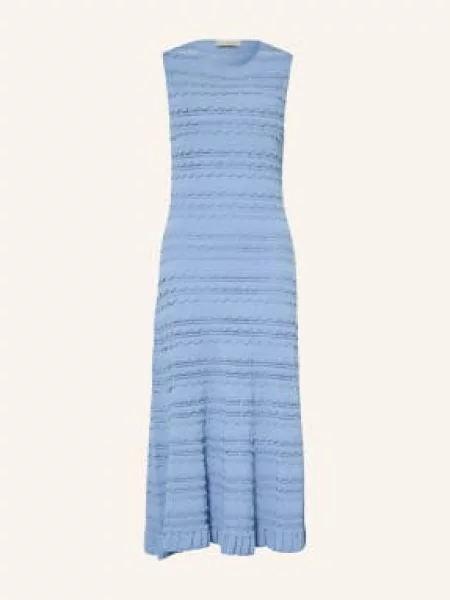 Ted Baker Pletené Šaty Cahrlie S Volánky tmavě modrá