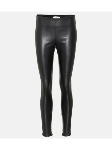 Leggings Velvet din piele negru