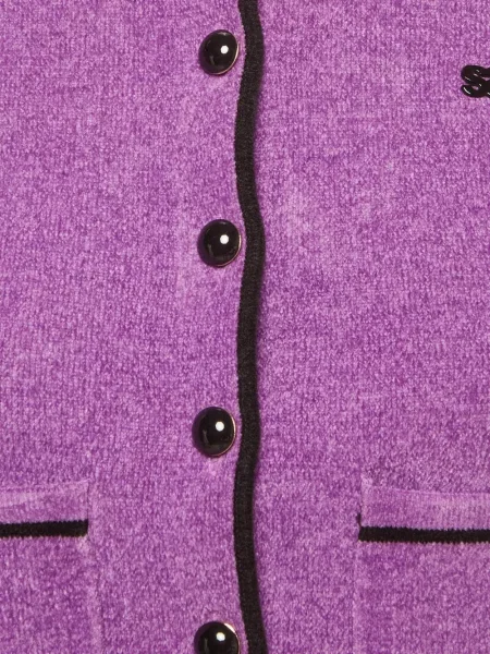 Cardigan Sandro de catifea violet