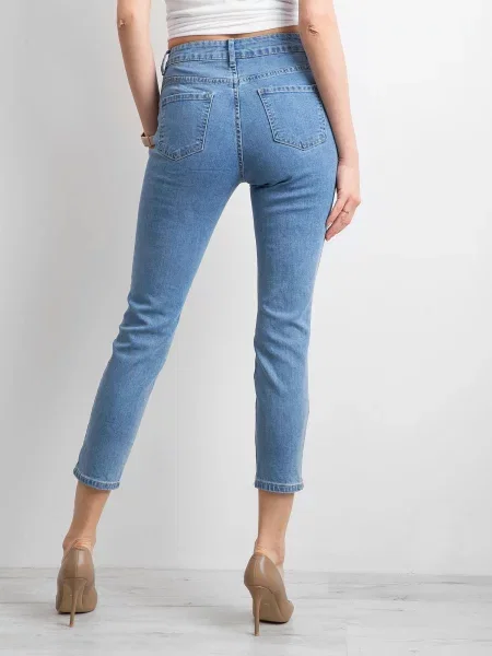 Pantaloni Fashionhunters albastru