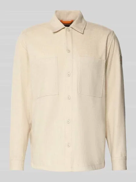 BOSS Orange wełniana bluza Locky Mężczyźni Regular Fit Wełna marmurkowy L beżowy