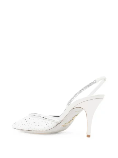Sandale Rene Caovilla slingback alb