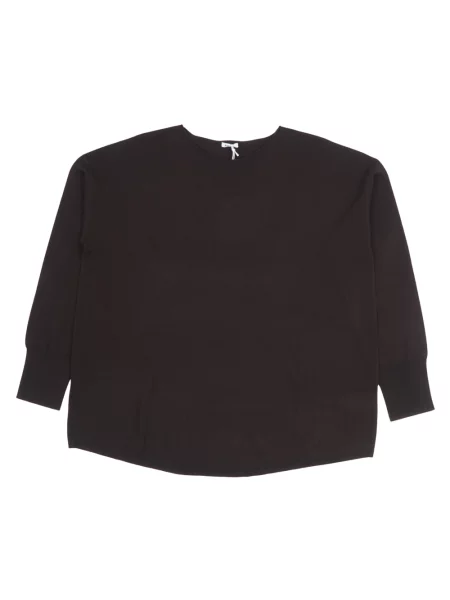 Dzianinowy sweter Aspesi brązowy