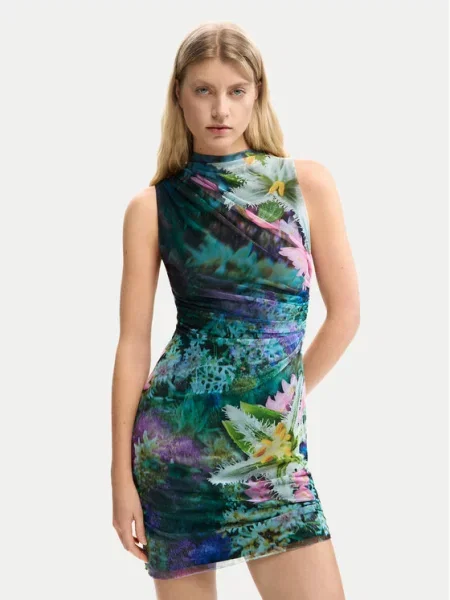 Desigual Sukienka letnia Carrington zielony