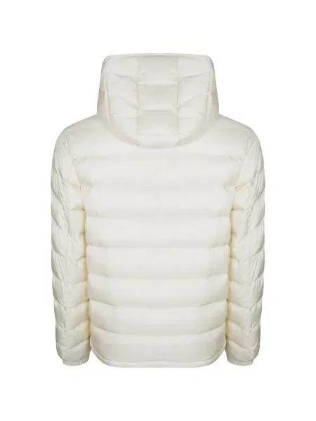 Geacă cu puf Moncler cu glugă alb