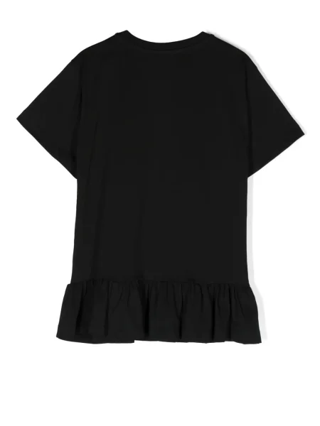 Sukienka koszulowa dziecięca Balmain czarna