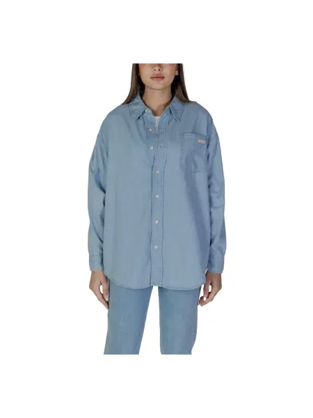 Calvin Klein Jeans Koszula jeansowa Błękitny Oversize niebieska