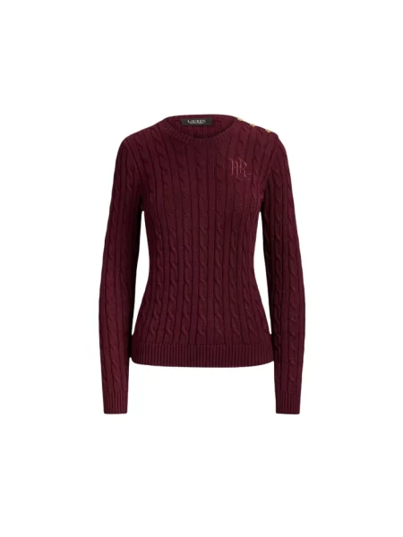 Lauren Ralph Lauren sweter z bawełną czerwony