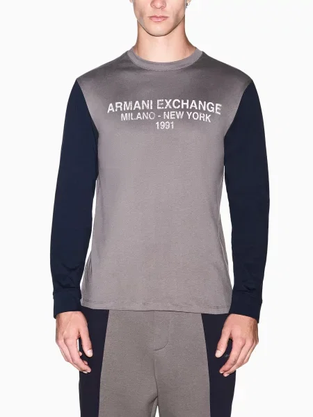 Лонгслів Armani Exchange коричневий