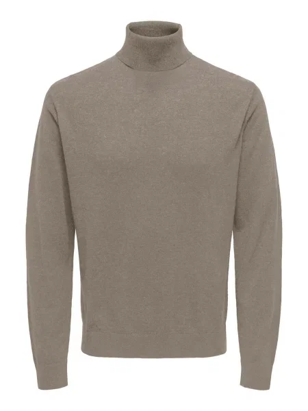 Only & Sons Pulover ONSLOUI deschis maro