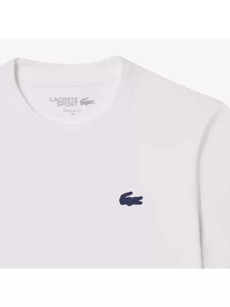 Lacoste Sport Koszulka Z Dżerseju Z Organicznej Bawełny biała