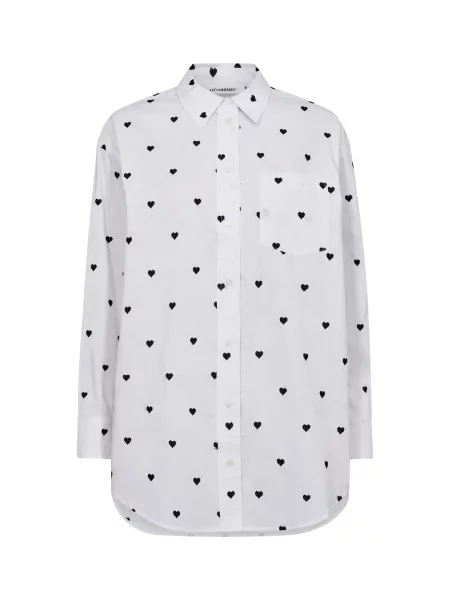 Co'couture Bluză Heart negru alb
