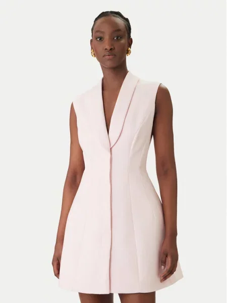 Koktejlové šaty Bardot růžové