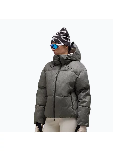 Kurtka narciarska Oakley Icicle Cropped cement melange szara