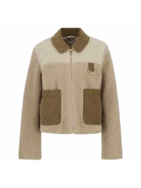 Lniana kurtka Barbour beżowa