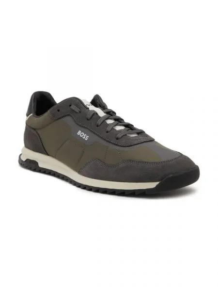 BOSS BLACK Sneakers Zayn Lowp nysd cu adaos de piele negru