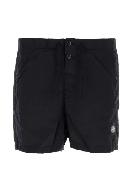 Pantaloni scurți Stone Island cu strasuri albastru