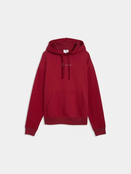 Худі PUMA Ess Script Comfort Hoodie Fl комбінований верх червоний