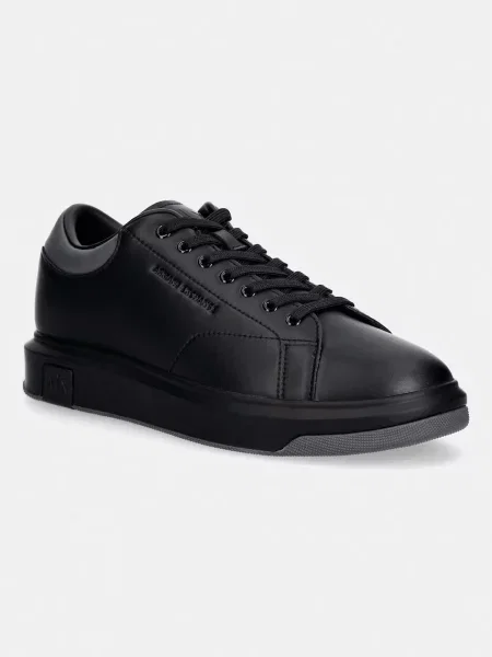 Armani Exchange sneakers pentru bărbați din piele gri